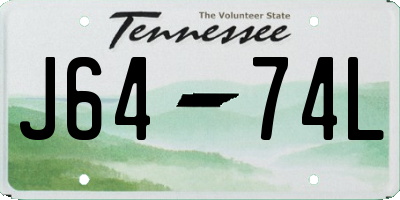 TN license plate J6474L