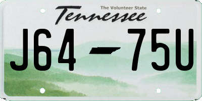 TN license plate J6475U