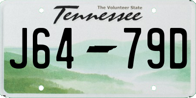 TN license plate J6479D