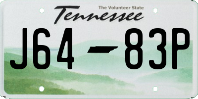 TN license plate J6483P