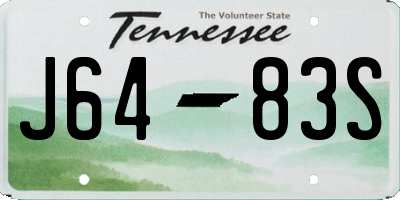 TN license plate J6483S