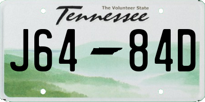 TN license plate J6484D