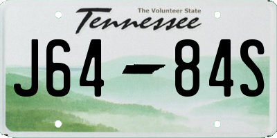 TN license plate J6484S