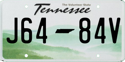 TN license plate J6484V