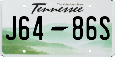 TN license plate J6486S