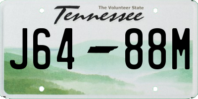 TN license plate J6488M