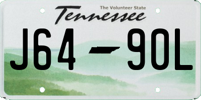 TN license plate J6490L