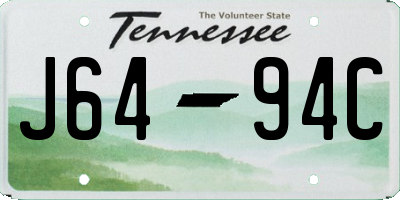 TN license plate J6494C