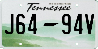 TN license plate J6494V