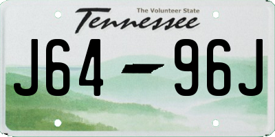 TN license plate J6496J