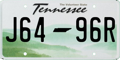 TN license plate J6496R