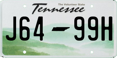 TN license plate J6499H