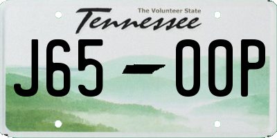 TN license plate J6500P