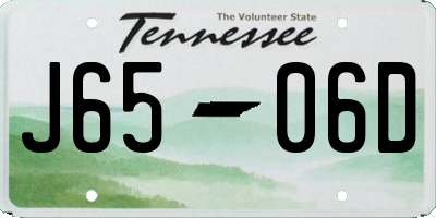 TN license plate J6506D