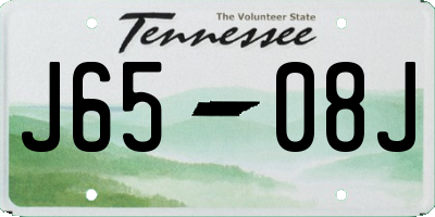 TN license plate J6508J