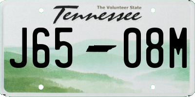 TN license plate J6508M