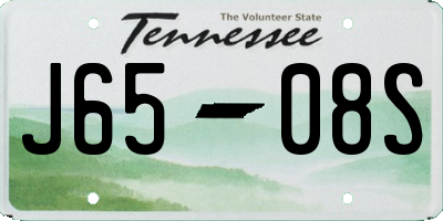 TN license plate J6508S
