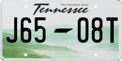 TN license plate J6508T