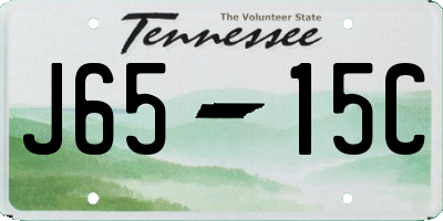 TN license plate J6515C