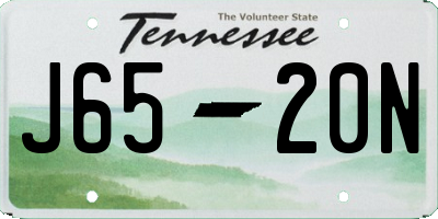 TN license plate J6520N