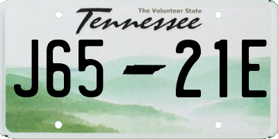 TN license plate J6521E