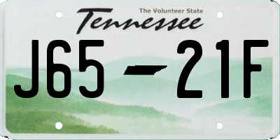 TN license plate J6521F