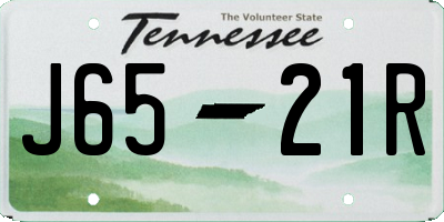 TN license plate J6521R