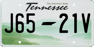 TN license plate J6521V