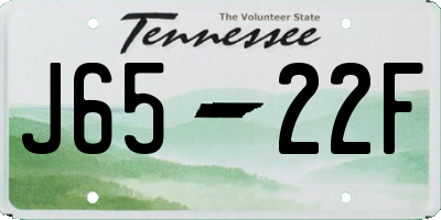 TN license plate J6522F