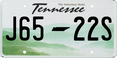 TN license plate J6522S