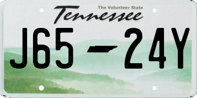TN license plate J6524Y