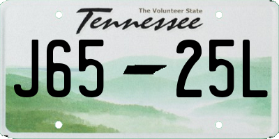 TN license plate J6525L