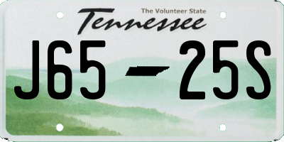 TN license plate J6525S