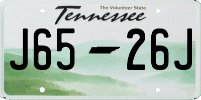 TN license plate J6526J