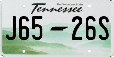 TN license plate J6526S
