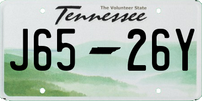 TN license plate J6526Y