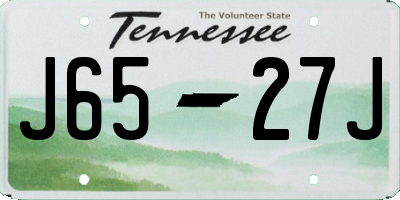 TN license plate J6527J