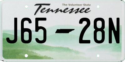 TN license plate J6528N