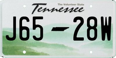 TN license plate J6528W