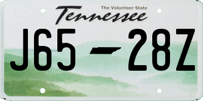 TN license plate J6528Z