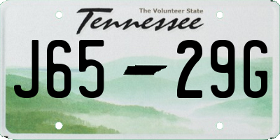 TN license plate J6529G