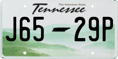 TN license plate J6529P