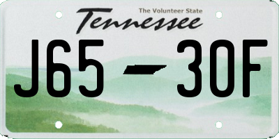 TN license plate J6530F
