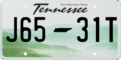TN license plate J6531T
