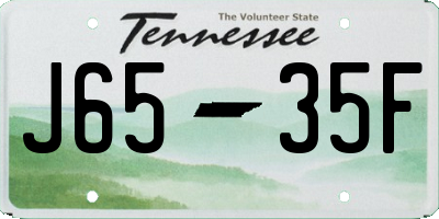 TN license plate J6535F