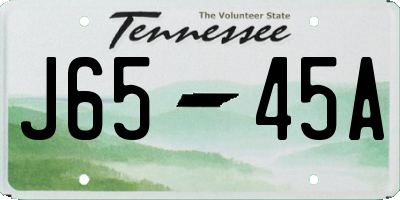 TN license plate J6545A