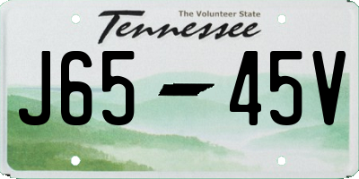 TN license plate J6545V