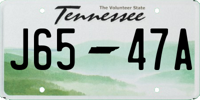 TN license plate J6547A