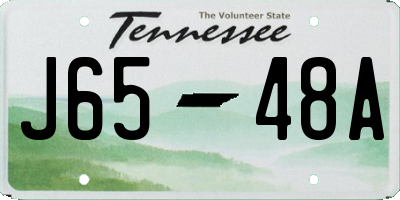 TN license plate J6548A