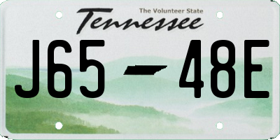 TN license plate J6548E